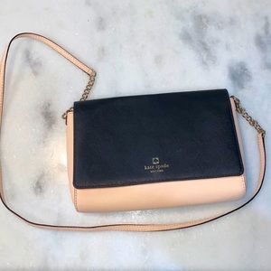 Black and light pink Kate spade crossbody